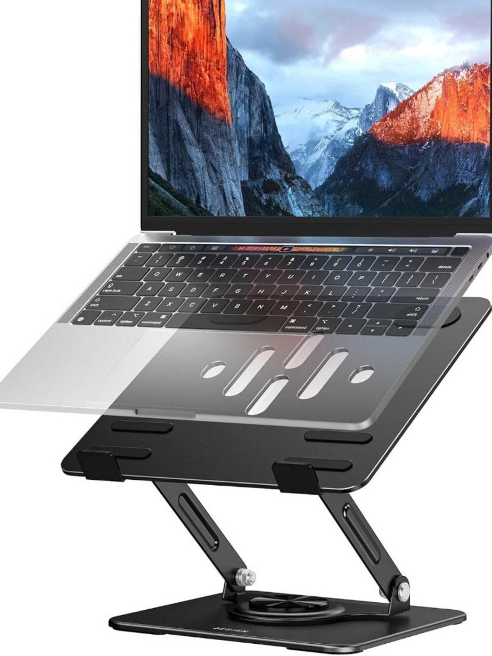Ergonomic Adjustable Laptop Stand with 360° Rotation, Foldable Notebook Holder